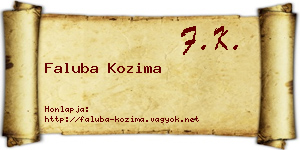 Faluba Kozima névjegykártya